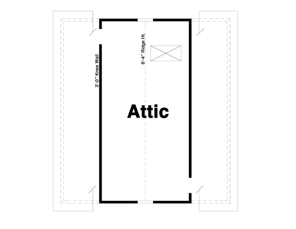Attic image of GRANGER III House Plan